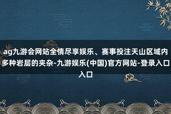 ag九游会网站全情尽享娱乐、赛事投注天山区域内多种岩层的夹杂-九游娱乐(中国)官方网站-登录入口